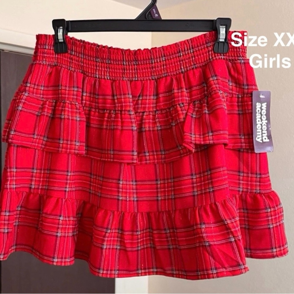 Weekend Academy Girls Tiered Ruffle Skirt, Size XXL